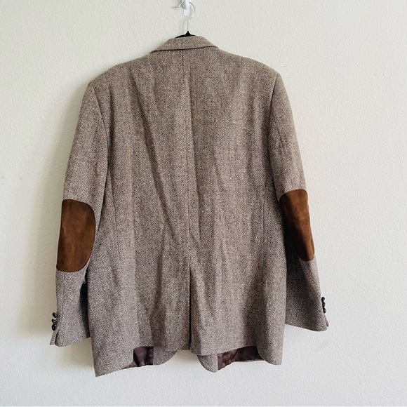 Stafford modern brown wool blazer jacket 46R double button business casual - Picture 6 of 14